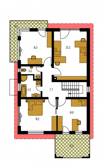 Floor plan of second floor - TREND 266